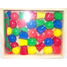 Juguetes de madera Lacing Beads in a Box